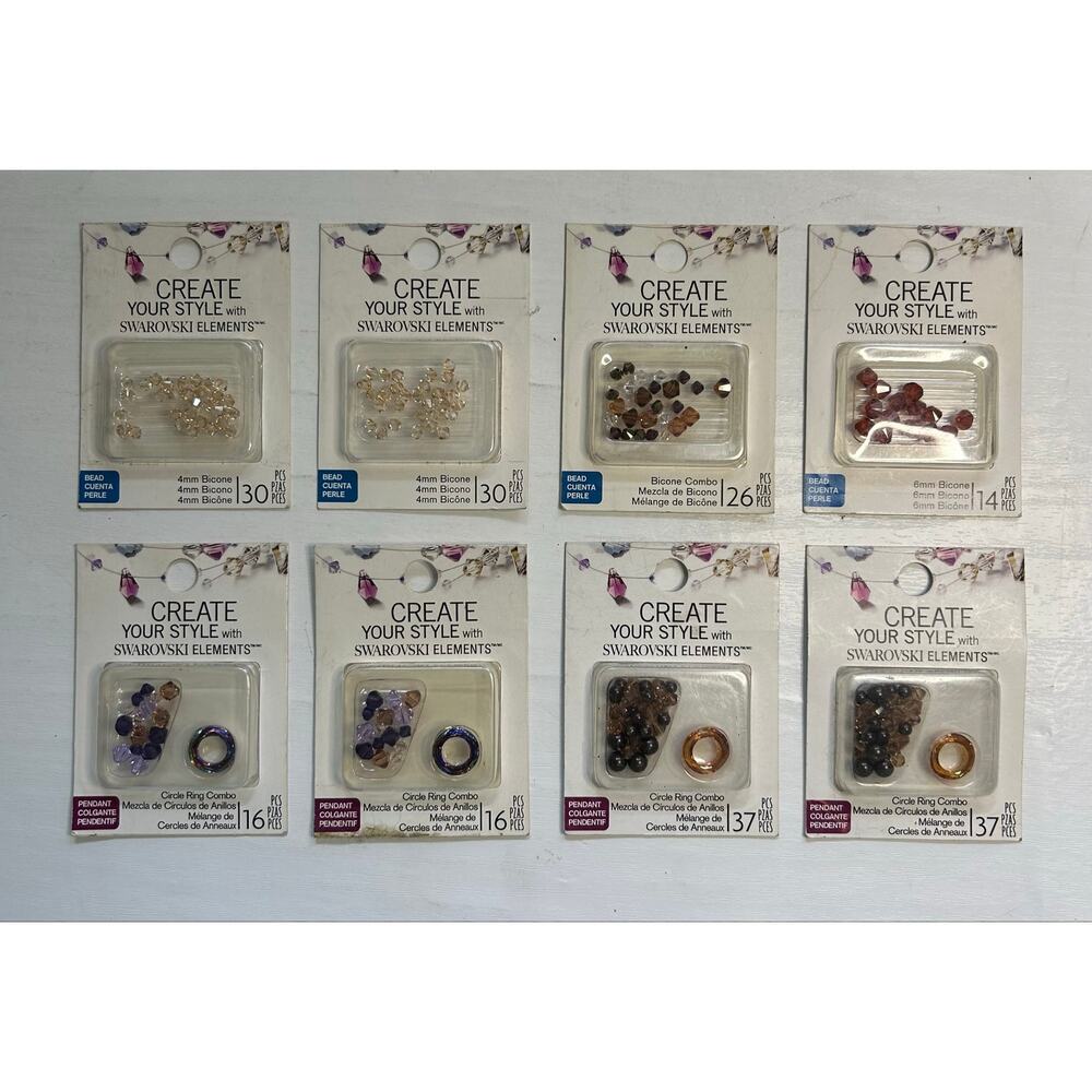 EK Success Swarovski Crystal Bead Lot Mixed Colors